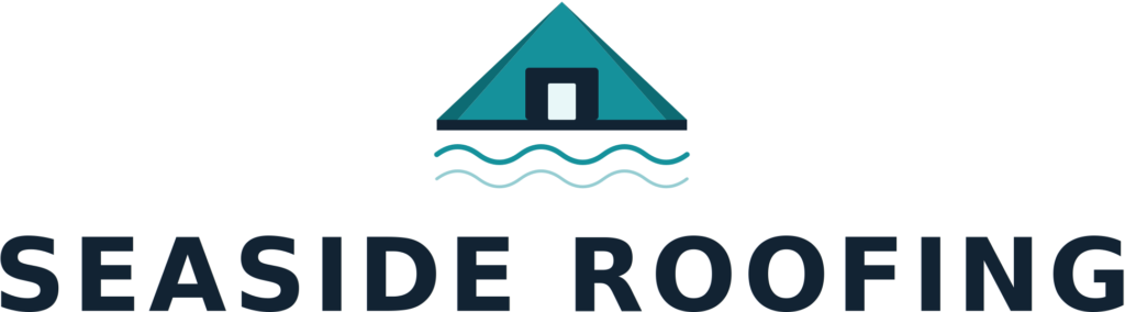 seaside roofing logo with text